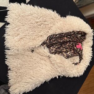 Betsey Johnson Cream Faux Shearling Vest